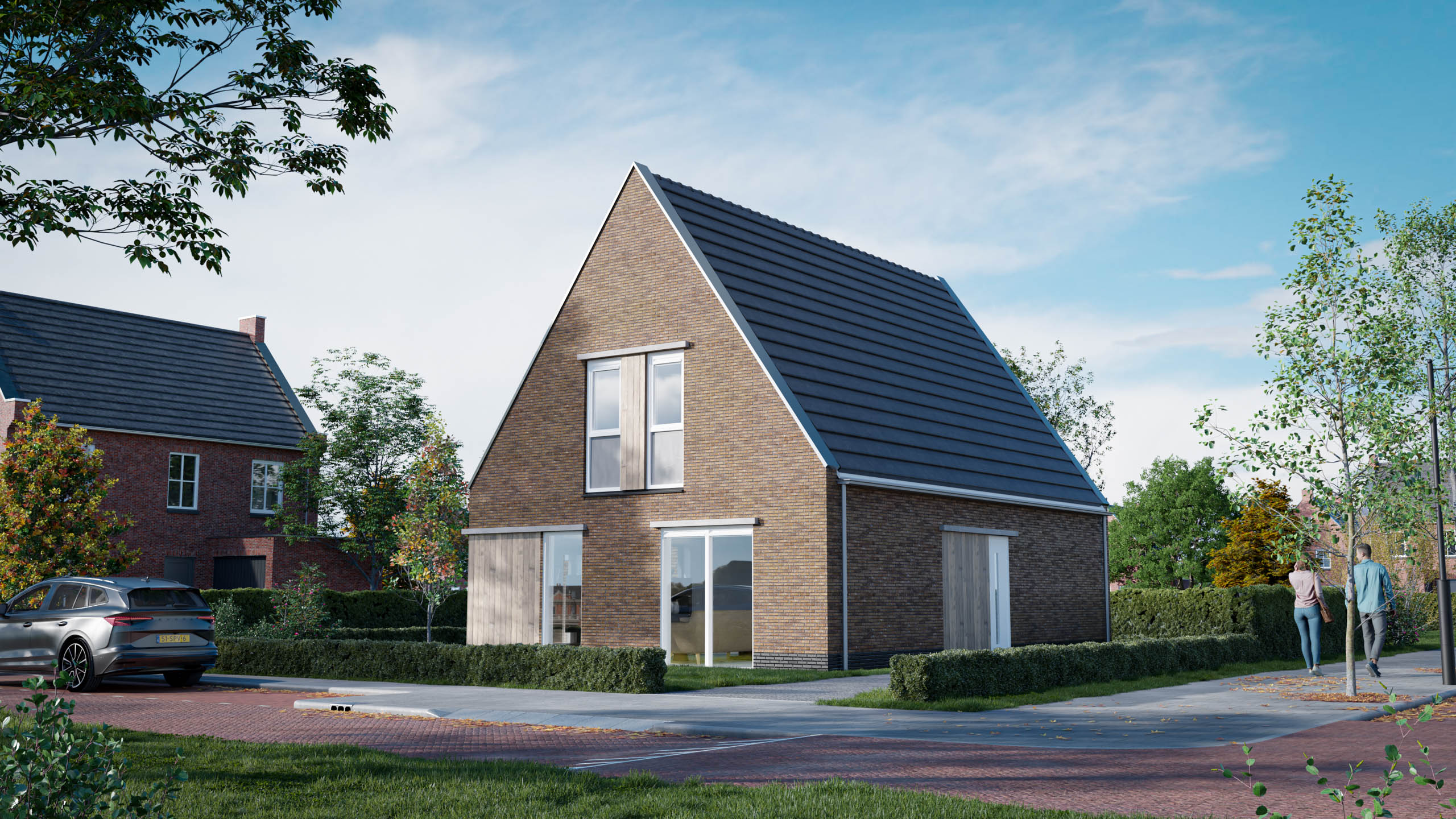 Modern huis bouwen met Heerlijkhuis Emma Modern - Beige Wit