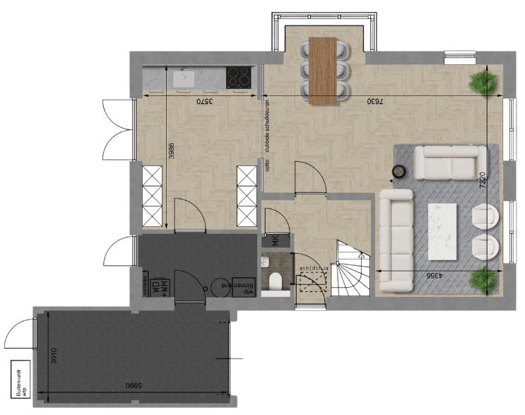 Plattegrond begane grond type emma heerlijkhuis bouwen