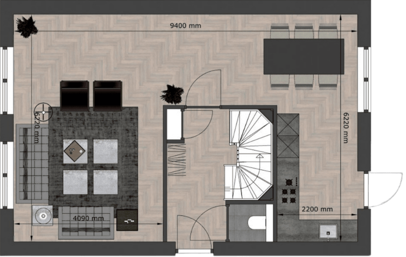 Plattegrond begane grond Julia woning heerlijkhuis bouwen