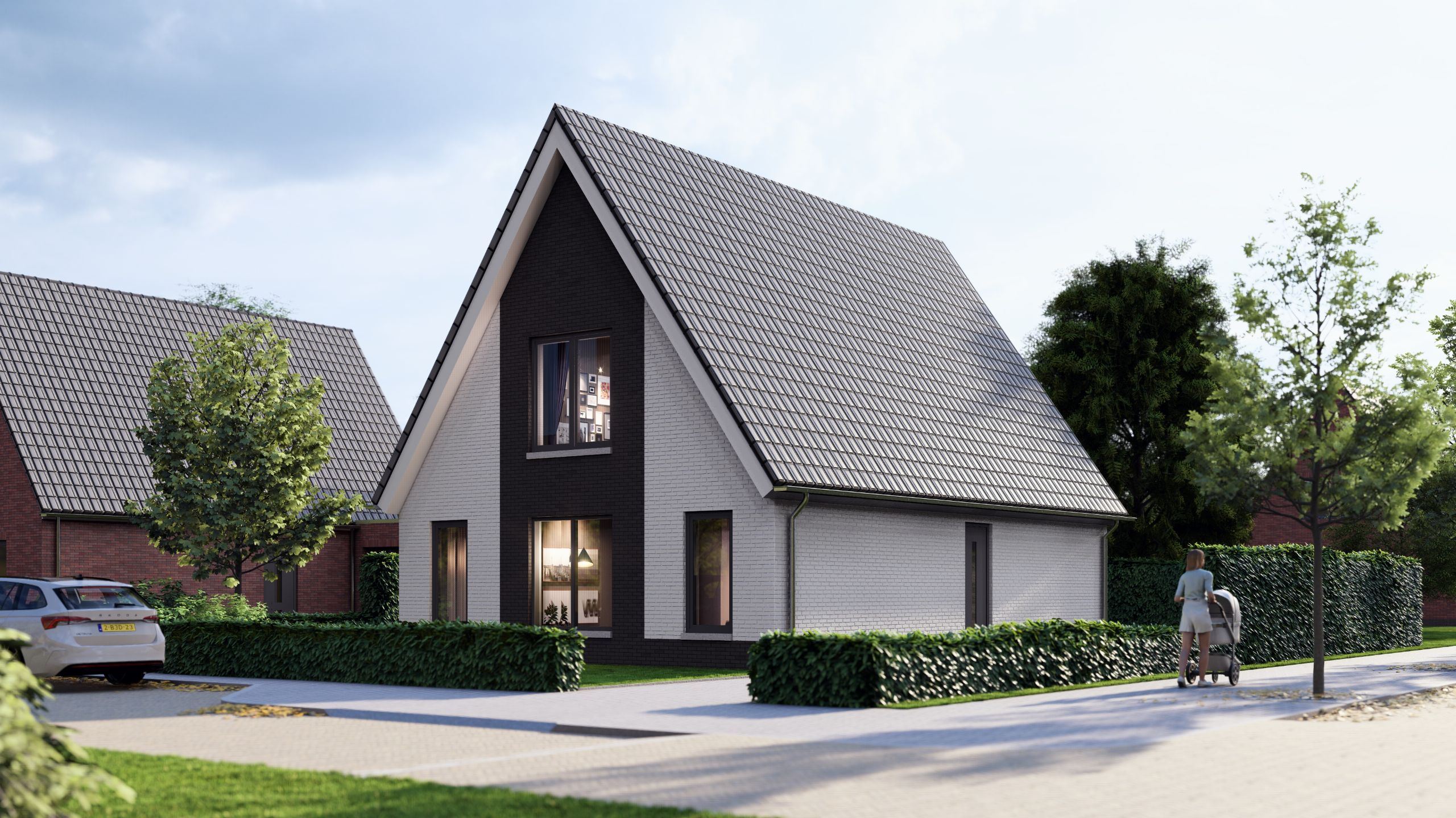 Impressie woningtype Emma met pannen bouwen in Geesteren Heerlijkhuis